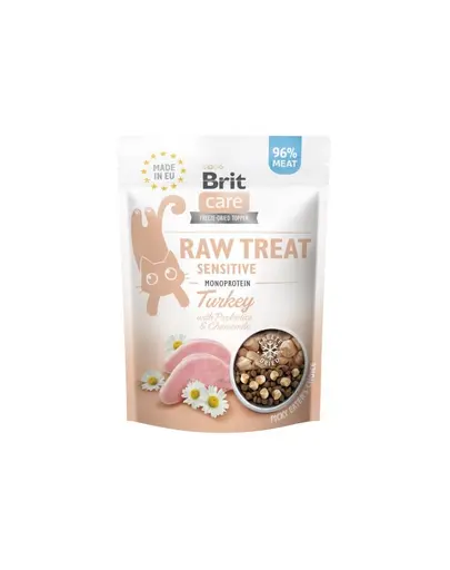 BRIT Care Raw Treat Freeze Dried Sensitive 40 g recompensa pisici cu probiotice, liofilizate