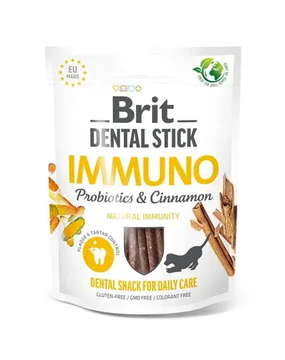 BRIT Dental Stick Immuno cu probiotice și scorțișoară 251 g recompense dentare pentru câini ce susțin imunitatea