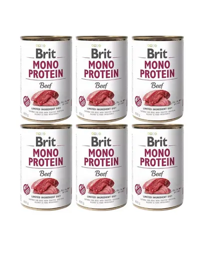 BRIT Mono Protein Beef 6x400 g alimente caini monoproteice din carne de vita