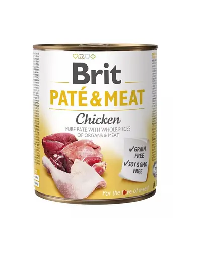BRIT Pate&Meat chicken 800 g Hrana pentru caini adulti, pateu cu pui