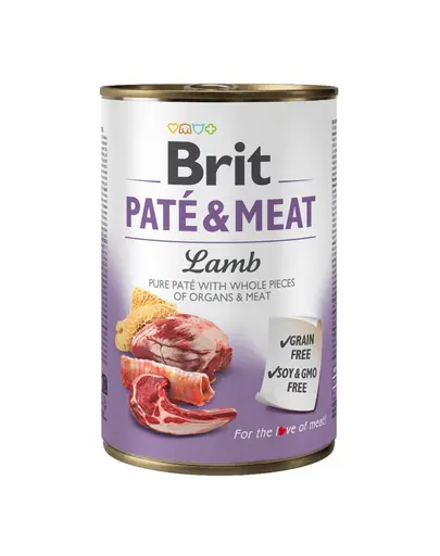 BRIT Pate&Meat lamb 400 g Conserva hrana caine, pateu cu miel