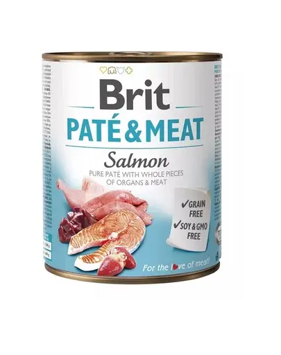 BRIT Pate&Meat salmon 800 g Hrana umeda caine adult, cu somon