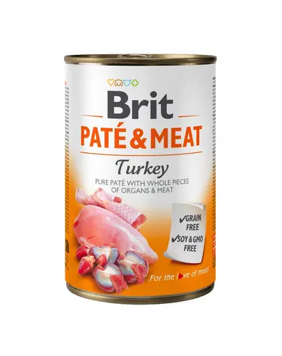 BRIT Pate&Meat turkey 400 g Hrana pentru caini adulti, cu curcan