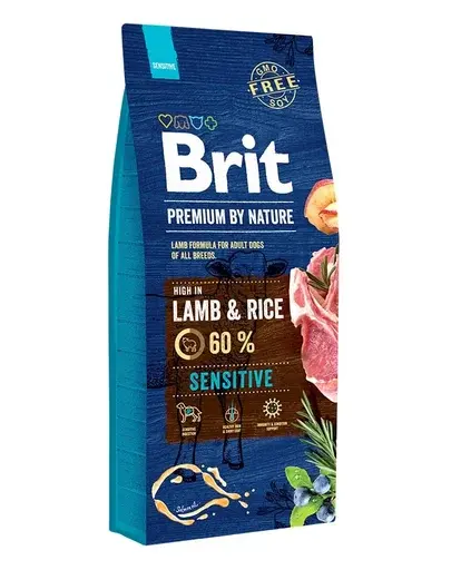 BRIT Premium By Nature Sensitive Lamb 15 kg + 3x400 g BRIT Mono Protein Lamb & Rice