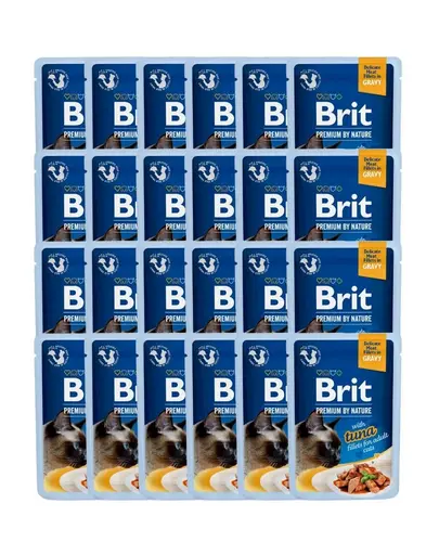 BRIT Premium Cat Fillets in Gravy 24x85g file ton in sos hrana pisica