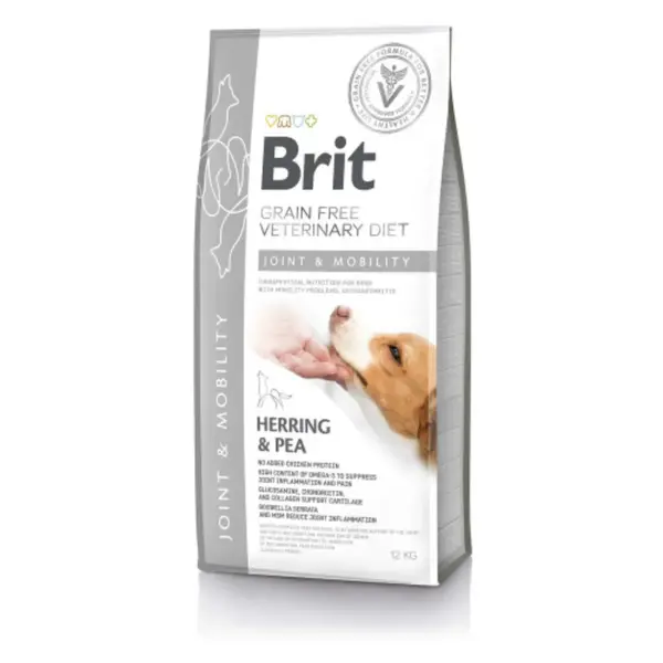 BRIT VD Joint & Mobility, XS-XL, Hering, dietă veterinară, hrană uscată fără cereale câini, sistem articular, 12kg
