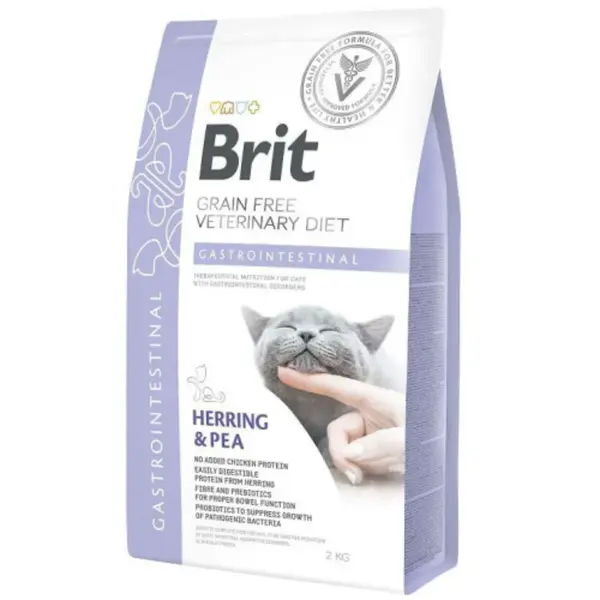 BRIT VD Ultra Hypoallergenic, Hering, dietă veterinară, hrană uscată fără cereale pisici, alergii, 2kg