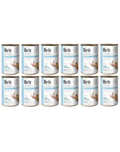 BRIT Veterinary Diet Obesity Lamb&Pea pentru caini obezi 12x400 g hrana dietetica