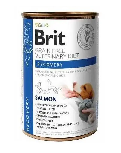 BRIT Veterinary Diet Recovery Salmon hrana refacere pentru caini si pisici 24x400 g
