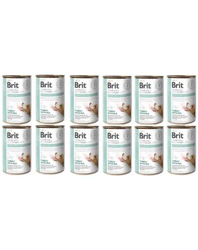 BRIT Veterinary Diet Struvite Turkey&Pea afectiuni tract urinar 12x400 g hrana dietetica pentru caini