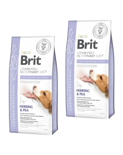 BRIT Veterinary Diets Dog Gastointestinal 2 x 12 kg hrană câini