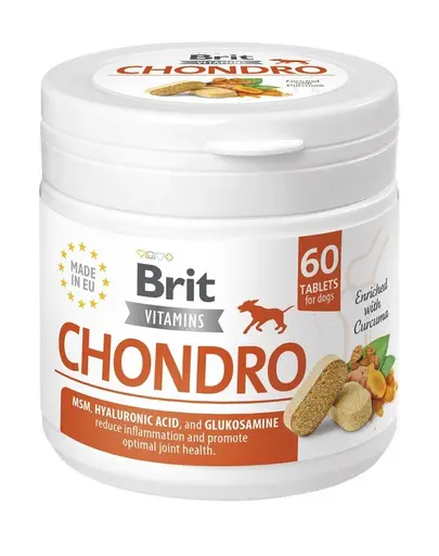 BRIT Vitamins Chondro 120g (60 tablete) supliment caini adulti, sustine articulatiile, oasele si mobilitatea