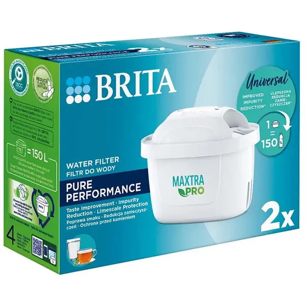 BRITA Set 2 filtre de apa BRITA Maxtra PRO Pure Performance, capacitate pe filtru 150l, plastic, alb