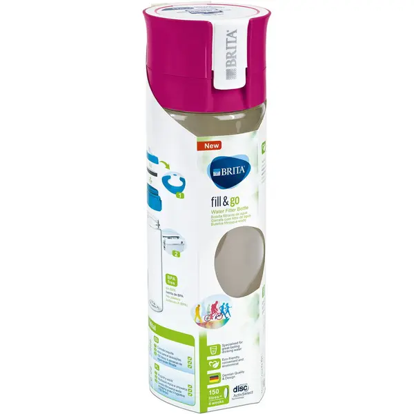 BRITA Sticla filtranta pentru apa Brita, model Fill&Go Vital roz, 600 ml