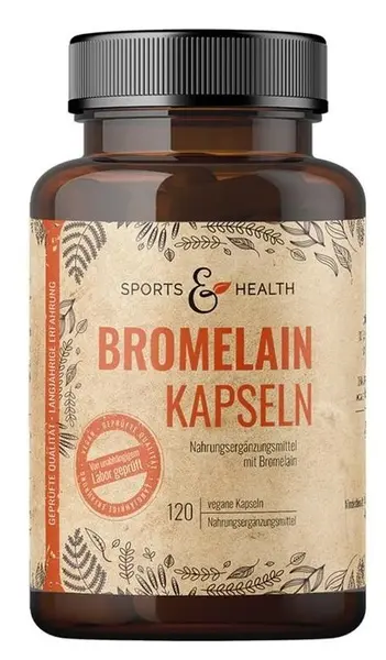 Bromelaină, 550 mg, 120 capsule, Sports & Health Solutions