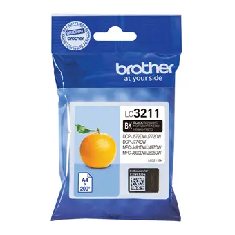 brother Cartus cerneala Brother LC3211BK, Negru, 200 pagini