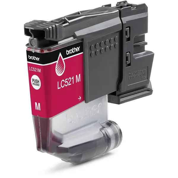 brother Cartus cerneala Brother LC521M, Original, Culoare Magenta, Capacitate de imprimare 500 pagini