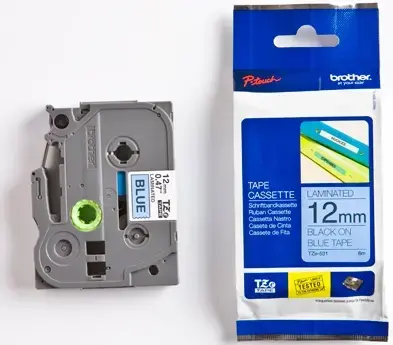 Brother Etichete TZE531 12mm (negru/albastru)