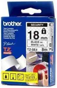 Brother Etichete TZSE4 18mm (negru/alb)