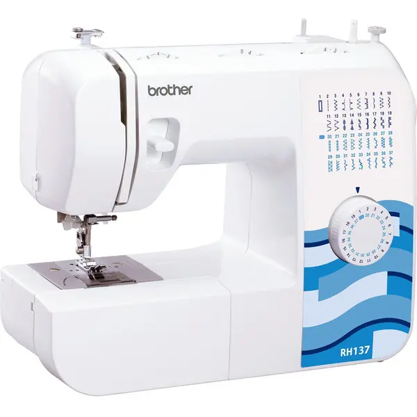 brother Masina de cusut mecanica Brother RH137, 37 programe, 800 cusaturi/minut, Alb-Violet