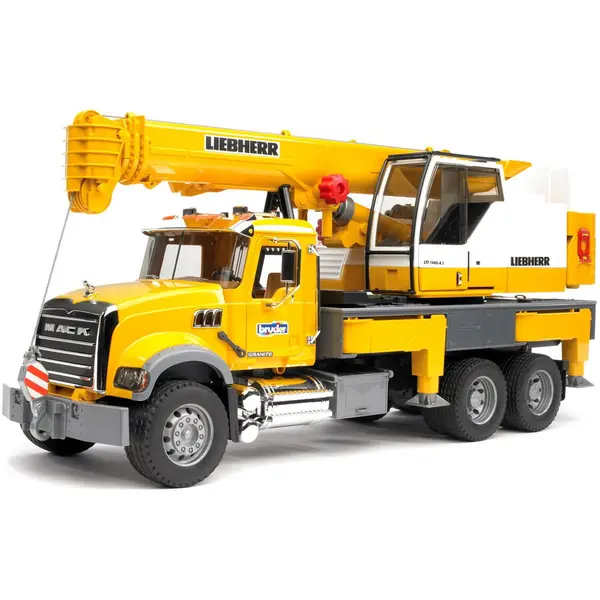 BRUDER Camion MACK Granite cu macara Liebherr, Bruder 02818