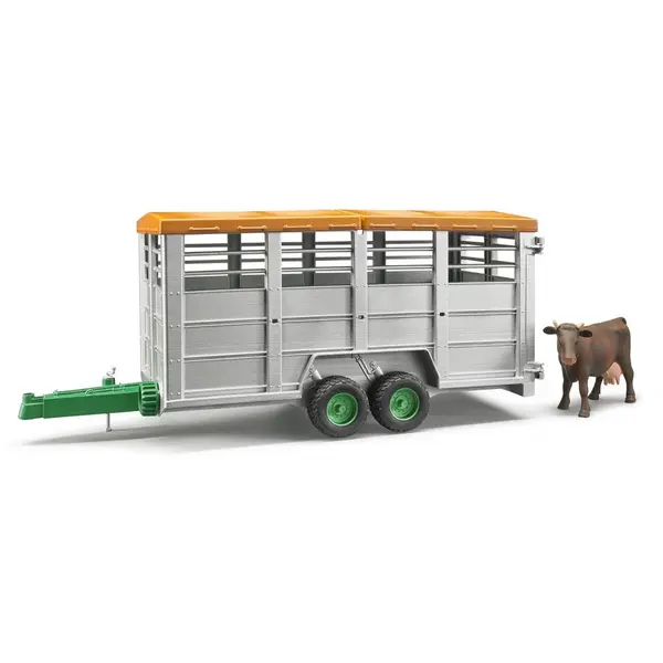 BRUDER Remorca transport animale cu figurina vaca, Bruder 02227