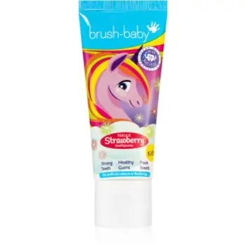 Brush Baby Natural Strawberry Pasta de dinti pentru copii. cu aroma de capsuni