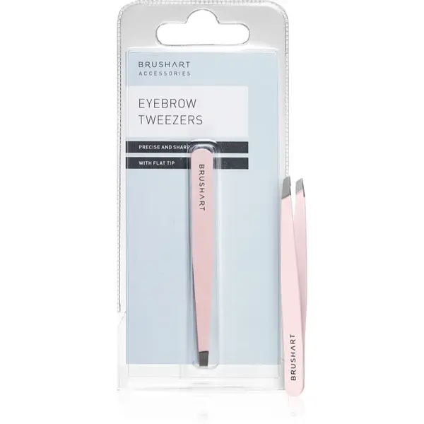 BrushArt Accessories Eyebrow tweezers penseta Pink 1 buc