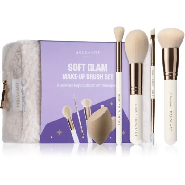 BrushArt Basic Soft Glam make-up brush set set de pensule cu geantă