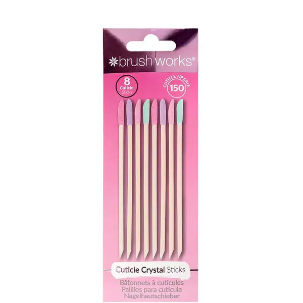 Brushworks Cuticle Crystal Sticks - 8 Pack
