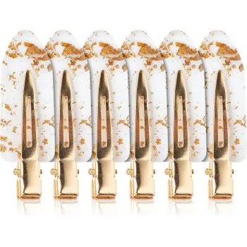 Brushworks Gold Flake No Crease Clips agrafe de par transparente