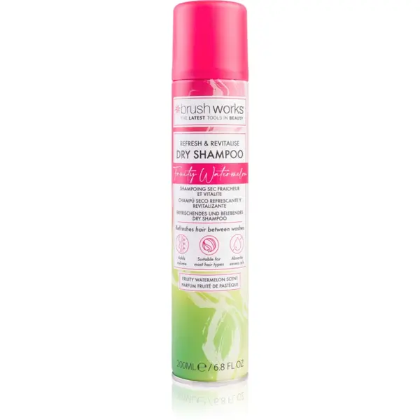 Brushworks Refresh & Revitalise Watermelon Dry Shampoo șampon uscat 200 ml