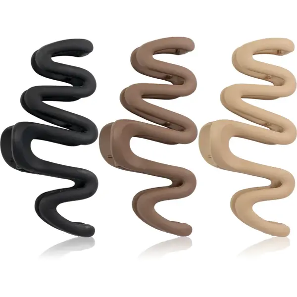 Brushworks Wave Claw Clips clama de par 3 buc