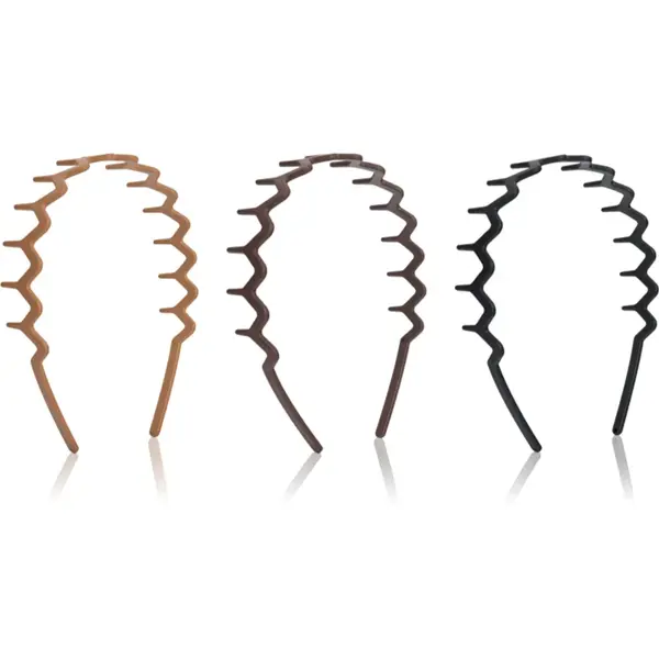 Brushworks Zig Zag Headbands bentiță pentru păr 3 buc