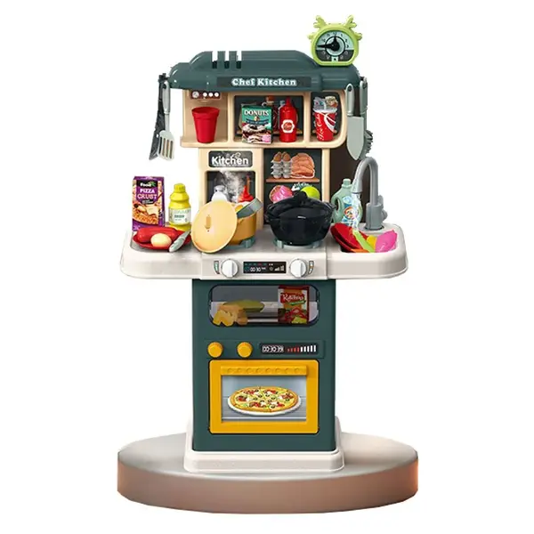 Bucatarie cu apa curenta si abur Ocie Kitchen Talented Chef 64 piese Albastra