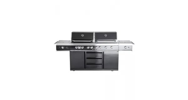 Bucatarie de exterior din inox, gratar pe gaz cu Air System ALL'GRILL Top-Line Extrem Light 100960