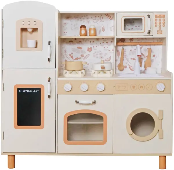 Bucătărie din lemn pentru copii Ginger Home - Model vintage cu plite electronice