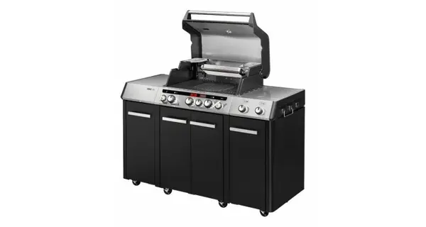 Bucatarie pe gaz, 3 arzatoare inox, arzator infrarosu ajustabil, grile fonta, Enders Uniq Pro 3 IK Kitchen Turbo 860833