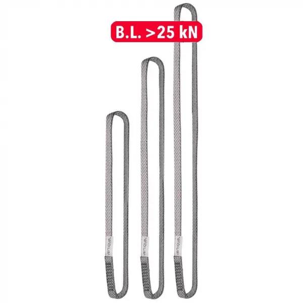 Bucla de ancorare din chinga alb-negru, Vertiqual VANGUARD 60 cm, ALB-NEGRU