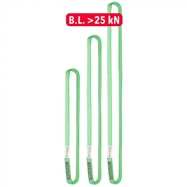 Bucla de ancorare din chinga verde, Vertiqual VANGUARD 200 cm, VERDE