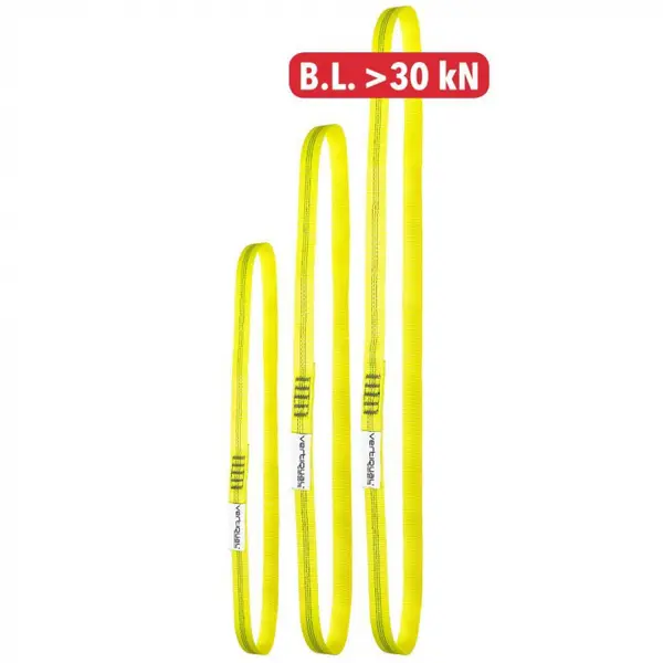 Bucla de ancorare galbena L 60-200 cm, l 26 mm, Vertiqual LISKO 60 cm, GALBEN
