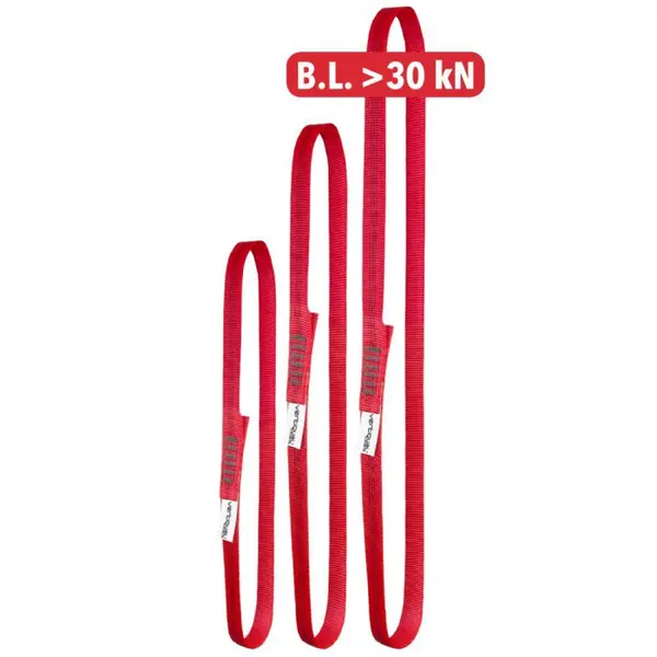 Bucla de ancorare rosie L 60-200 cm, culoarea rosu, l 26 mm, Vertiqual LISKO 60 cm, Roșu
