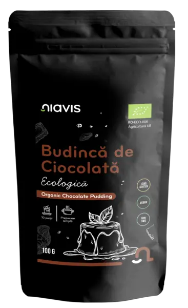 Budinca de ciocolata fara gluten, 100g, Niavis