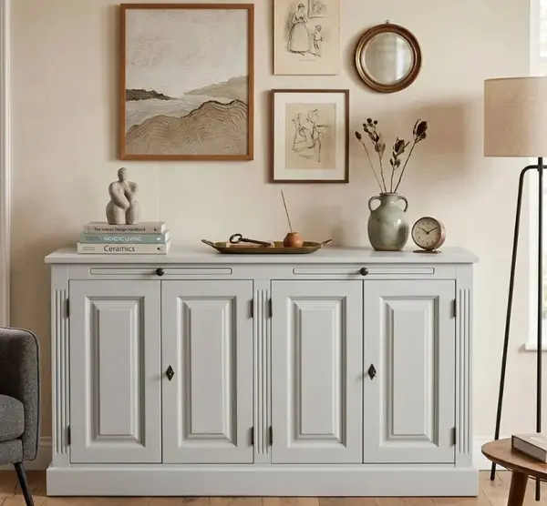 Bufet 4 usi, BAS cu finisaj Cool Grey