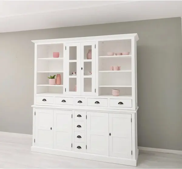 Buffet cu 6 usi si 9 sertare cu dim. 210x50x220, MDF, dupa desen cu finisaj Vopsit