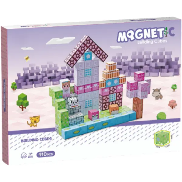 Bufnitel Cuburi magnetice - Universul printeselor 110 piese (2 cm)