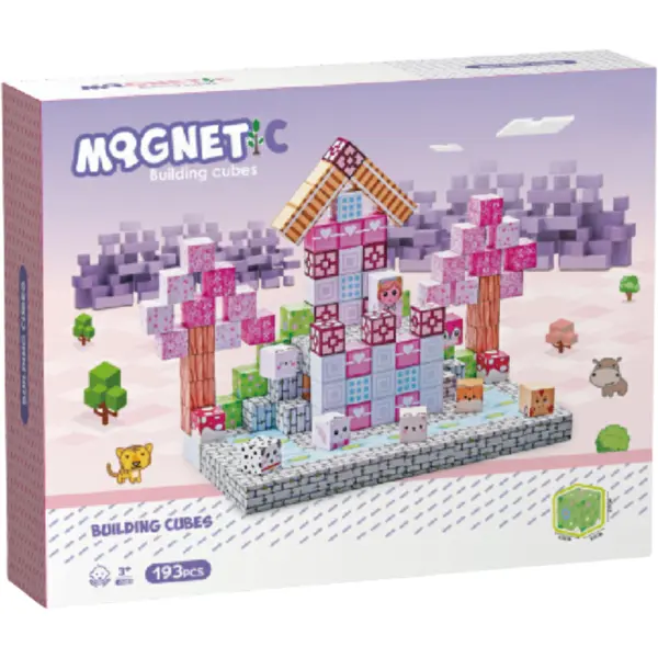 Bufnitel Cuburi magnetice - Universul printeselor 193 piese (2 cm)