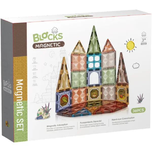 Bufnitel Joc magnetic Diamond - 36 piese (7.5 cm)
