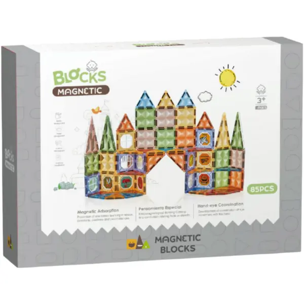 Bufnitel Joc magnetic Diamond - 85 piese (7.5 cm)