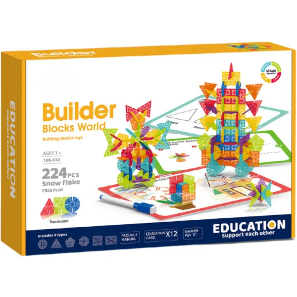 Bufnitel Set de constructie STEAM - Fulgi de zapada (224 piese)
